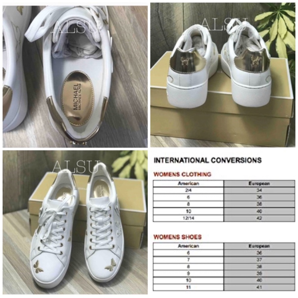 Michael Kors Poppy Lace Up Optic White W AUTHENTIC - Picture 8 of 8